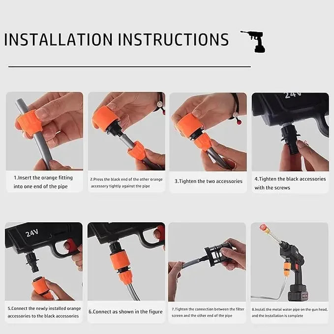 Cordless High Pressure Car Washer Gun (Single Battery) – Portable Power Cleaner