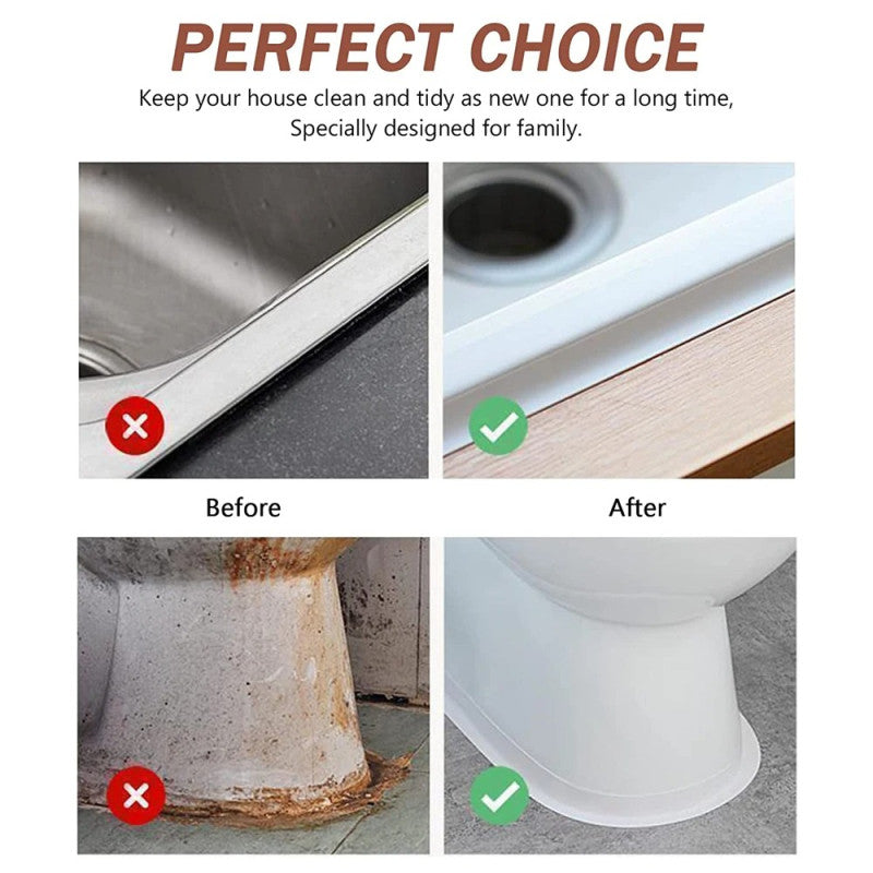 PVC Sealing Strip Tape – Waterproof Kitchen & Bathroom Gap Seal (Self-Adhesive)