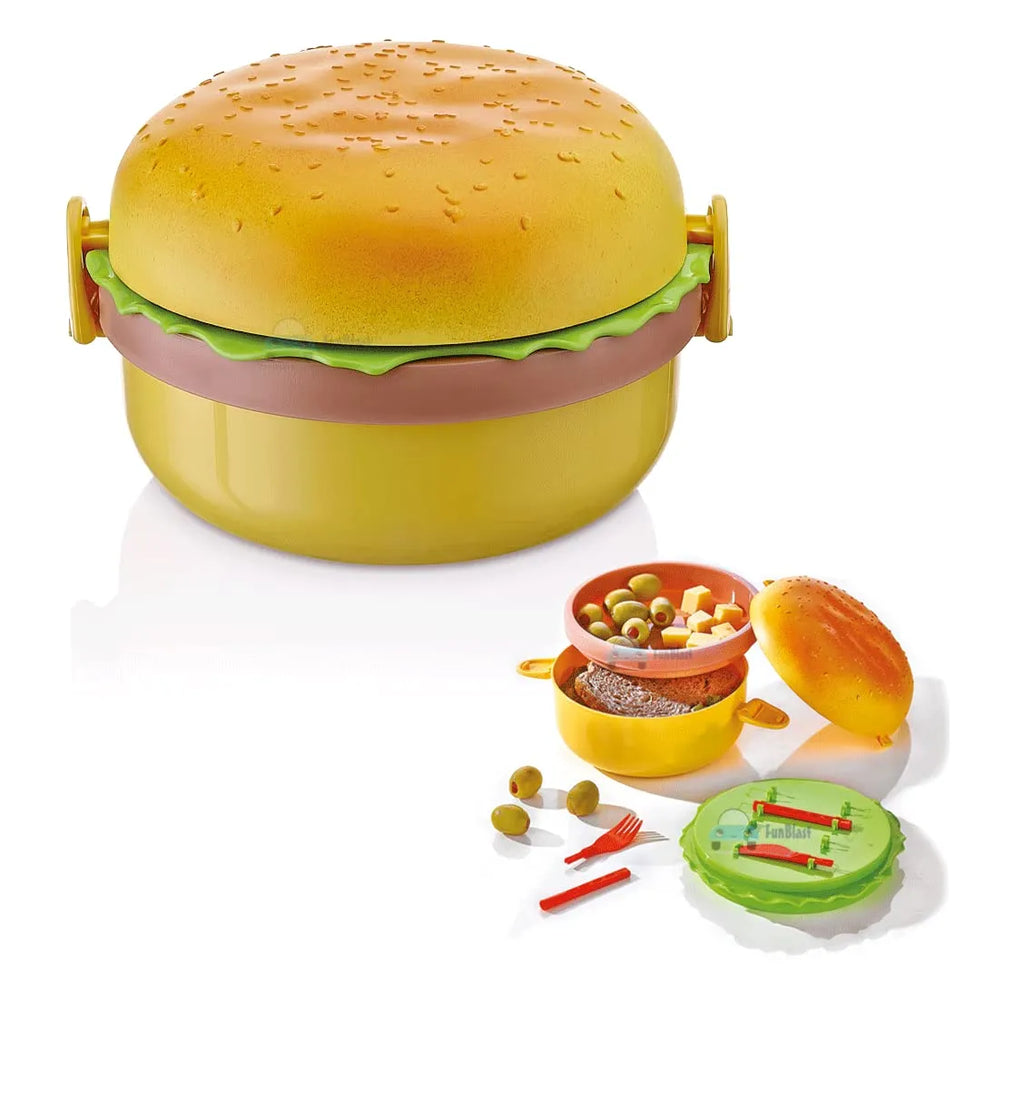 Burger Shape Lunch Box – Cute Kids Lunch Box Leakproof Food Container