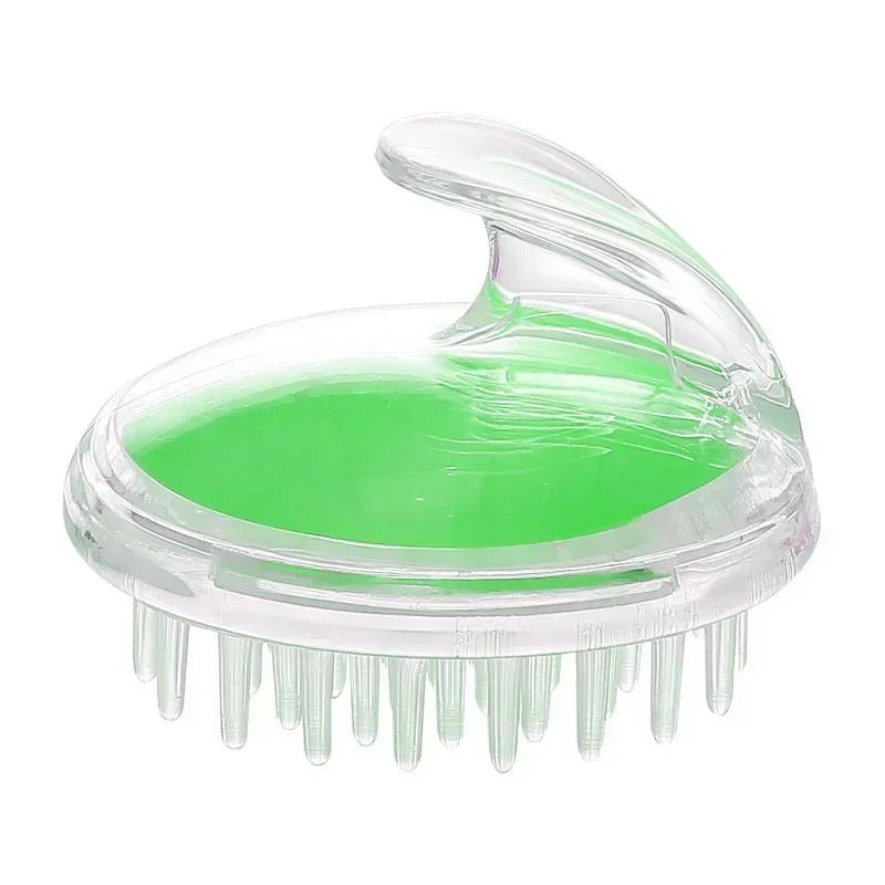 Pack of 2 Silicone Shampoo Brush – Scalp Massager & Deep Cleaning Hair Brush (Soft Grip)