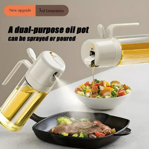 2-in-1 Oil Dispenser Bottle – Spray & Pour Kitchen Oil Sprayer