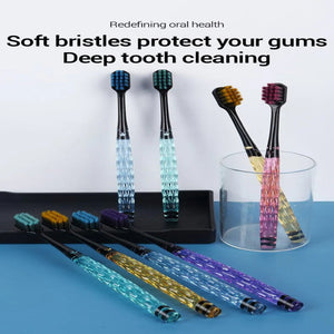 Charcoal Silk Soft Toothbrush – Ultra Soft Bristles Premium Adult Brush (For Men & Women)