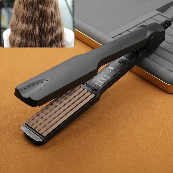 Kemei KM-329 Hair Straightener & Crimper – Ceramic Plates | Wave Styling Iron for Women