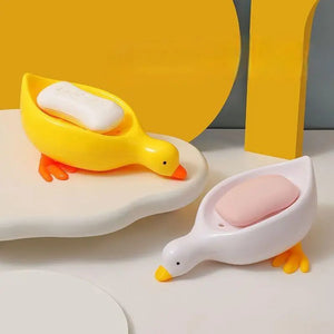 Pack of 2 Cute Duck Soap Holder – Self Draining Soap Dish for Bathroom 🦆