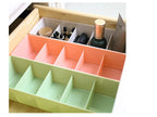 Pack of 2 (5) Grid Drawer Organizer – Multi-Compartment Clothes Storage Box