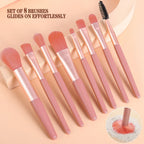 8pcs Makeup Brush Set – Soft Professional Cosmetic Brushes Kit for Face & Eyes
