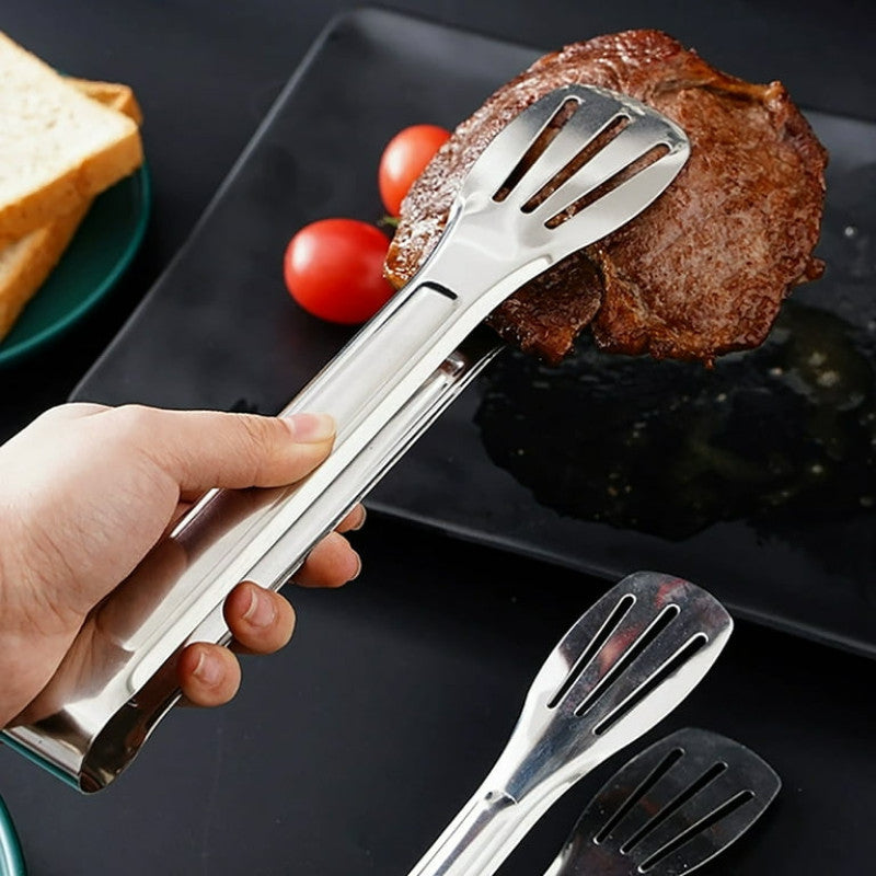 Stainless Steel Kitchen Tong – Multi Purpose Cooking & BBQ Tongs | Heat Resistant Food Serving Tong
