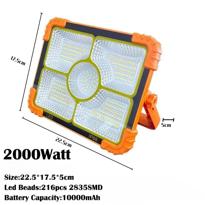 Murcy Portable Solar LED Light – Rechargeable Outdoor Flood Light | Waterproof Emergency Lamp