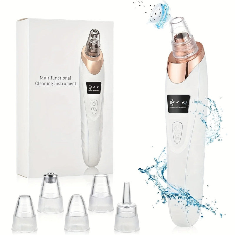 Electric Blackhead Remover Vacuum – Pore Cleaner & Acne Suction Device (5 Heads)