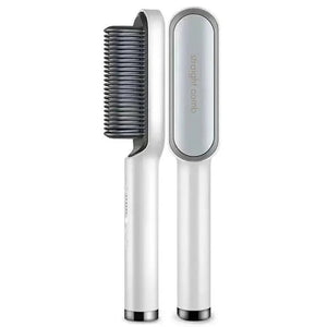 Hair Straightener Brush – 2 in 1 Fast Heating Straightening Comb (Dry & Wet Use)