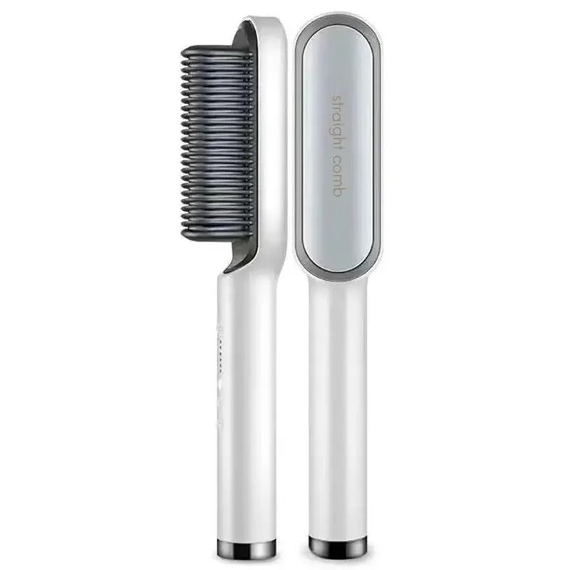 Hair Straightener Brush – 2 in 1 Fast Heating Straightening Comb (Dry & Wet Use)