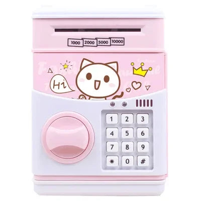 Kids Cartoon ATM Piggy Bank | Password Money Saving Box with Sound