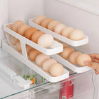 2 Layer Egg Storage Box – Fridge Egg Organizer Tray | Space Saving Egg Holder Container