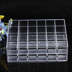 24 Grid Makeup Organizer – Acrylic Cosmetic Storage Box | Lipstick, Nail Polish & Beauty Organizer