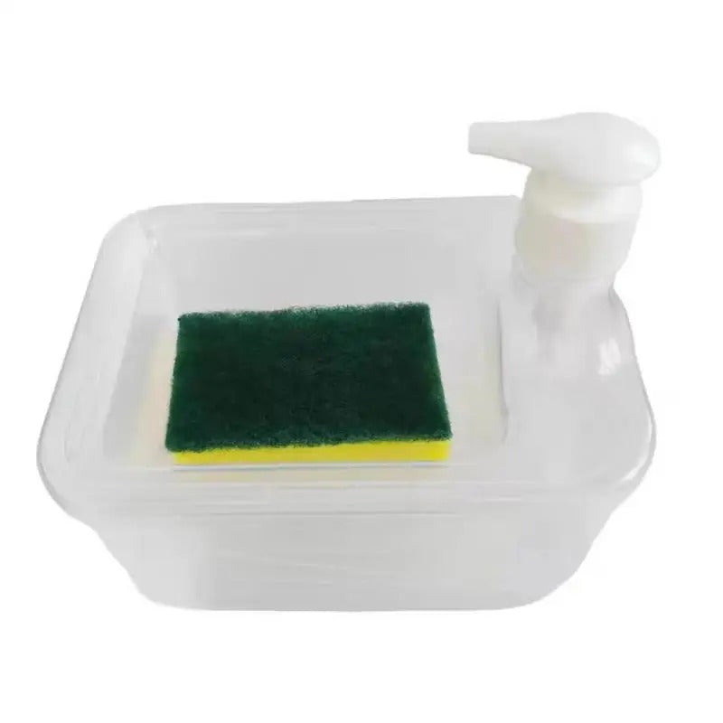 Square Soap Pump Dispenser with Sponge Holder – Kitchen Soap Organizer 💧