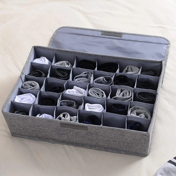 Socks Organizer Box – Drawer Storage with Multiple Compartments