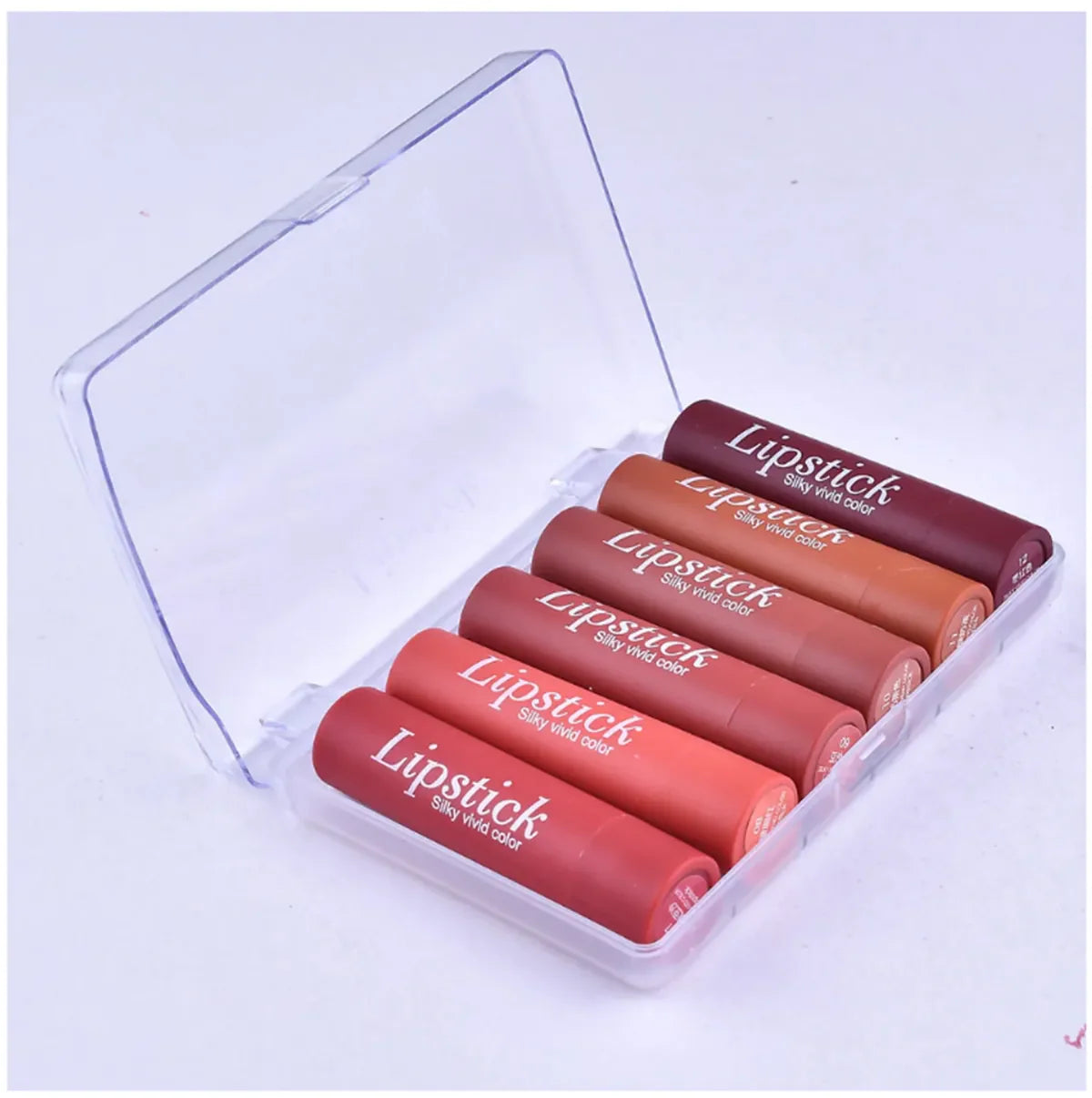 Heng Fang Mini Lipstick Set (6 Shades) – Matte Red & Nude Lipsticks Kit