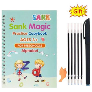 Children Writing Practice Book for Kids – Reusable Magic Copybook Set