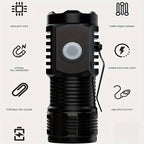 3 Mode Mini LED Flashlight – Portable Torch Light | High Bright Rechargeable Pocket Light