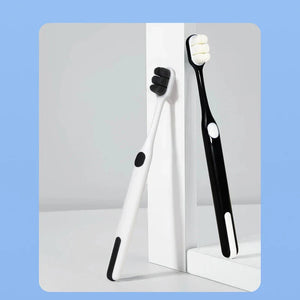 LOTUS Soft Toothbrush – Ultra Soft Bristles Adult Brush (White/Black Premium Design)