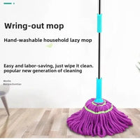 Twist Mop Wring-Out – Hand Press Floor Cleaning Mop with Super Absorbent Head