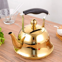 Stainless Steel Tea Kettle – Premium Golden Teapot for Kitchen & Tea Lovers