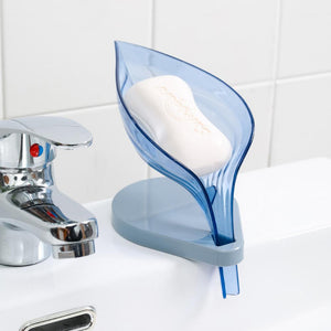 Pack of 2 Soap Leaf Holder – Self Draining Leaf Soap Dish with Suction Base | Bathroom Sink Organizer