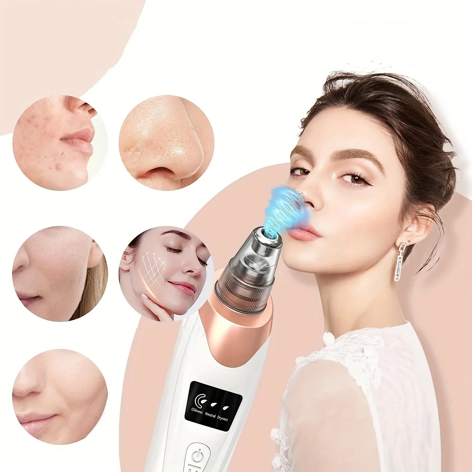 Electric Blackhead Remover Vacuum – Pore Cleaner & Acne Suction Device (5 Heads)