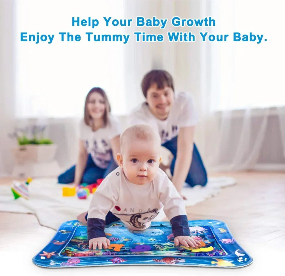 Baby Water Play Mat | Inflatable Tummy Time Activity Mat for Kids