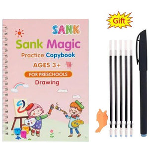 Children Writing Practice Book for Kids – Reusable Magic Copybook Set