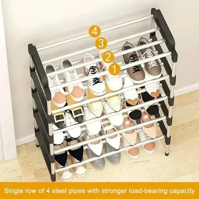 6 Layer Steel Shoe Rack – Heavy Duty Multi-Tier Shoe Organizer