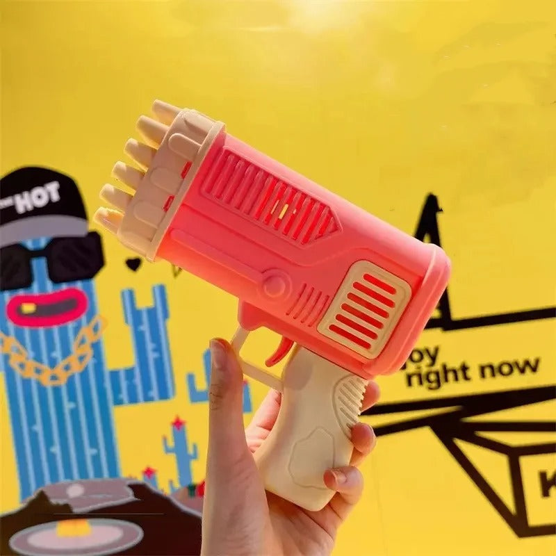 32 Hole Bubble Gun Bazooka for Kids – Automatic Bubble Blaster Toy