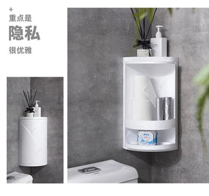 EMSA Bathroom Cabinet – Double Layer Corner Storage Organizer
