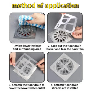 Adhesive Sink Drain Patch (Pack of 20) – Anti-Clog Hair Catcher Filter | Kitchen & Bathroom Drain Protector