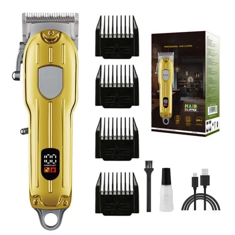 Digital Hair Trimmer FR-D 8671 Golden Edition – Rechargeable Professional Beard & Hair Clipper