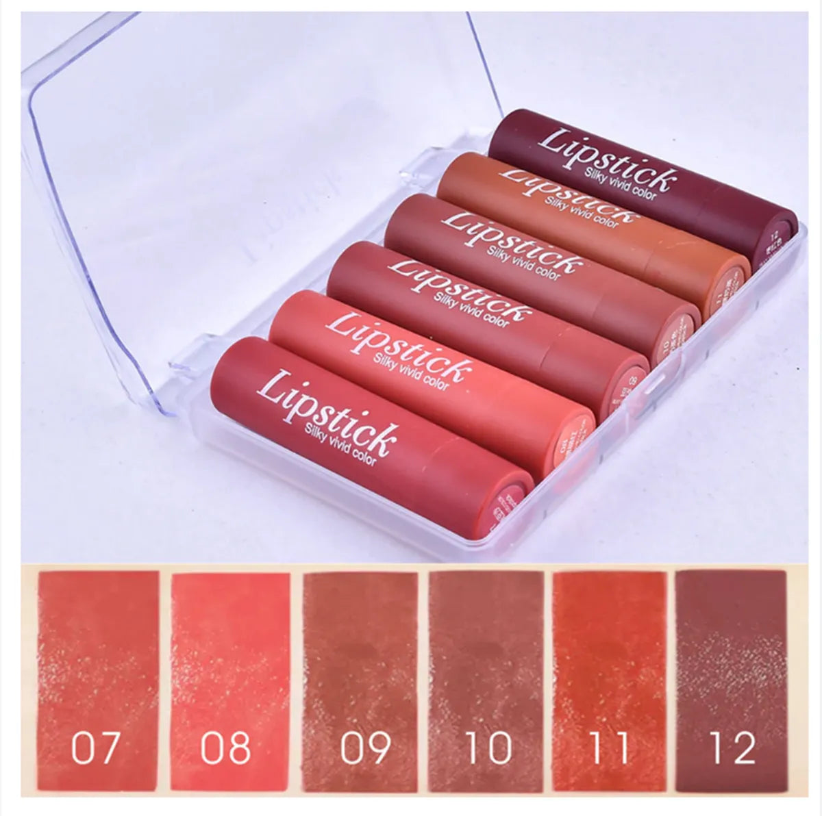 Heng Fang Mini Lipstick Set (6 Shades) – Matte Red & Nude Lipsticks Kit