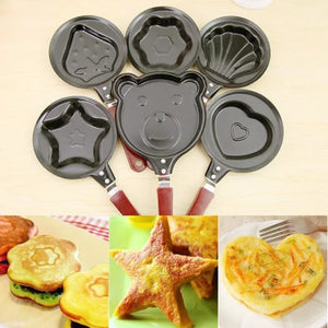 Mini Nonstick Egg Frying Pan – Cute Shape Omelette & Pancake Maker | Heart, Star & Cartoon Design Pan