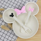 Pack of 2 Kids Butterfly Plate Set – Cute Cartoon Dinner Plate with Spoon & Fork