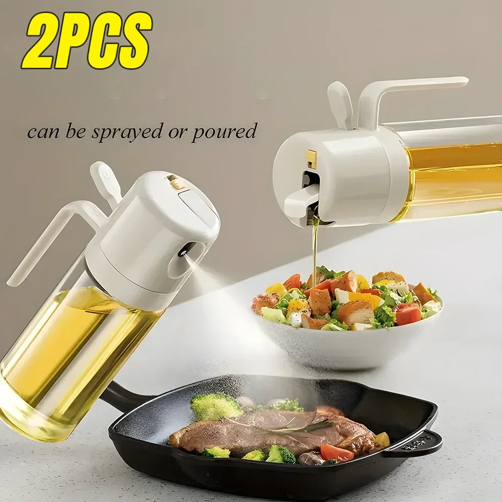 2-in-1 Oil Dispenser Bottle – Spray & Pour Kitchen Oil Sprayer