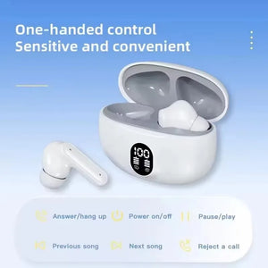 S510 Wireless Bluetooth Earbuds – Stereo Sound, LED Display & Long Battery (Bluetooth 5.3)