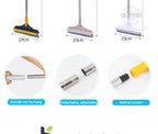 2 in 1 Brush Mop with Squeegee – Floor Scrubber & Water Wiper Cleaning Tool