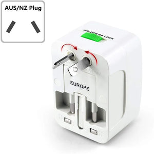 Universal Travel Adapter with USB Charging Ports – Worldwide Plug Converter | Fast Charging Multi Plug