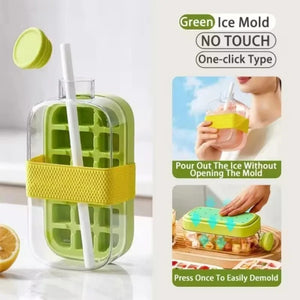 Cool Ice Cube Bottle 800ML – Built-in Ice Mold Water Bottle