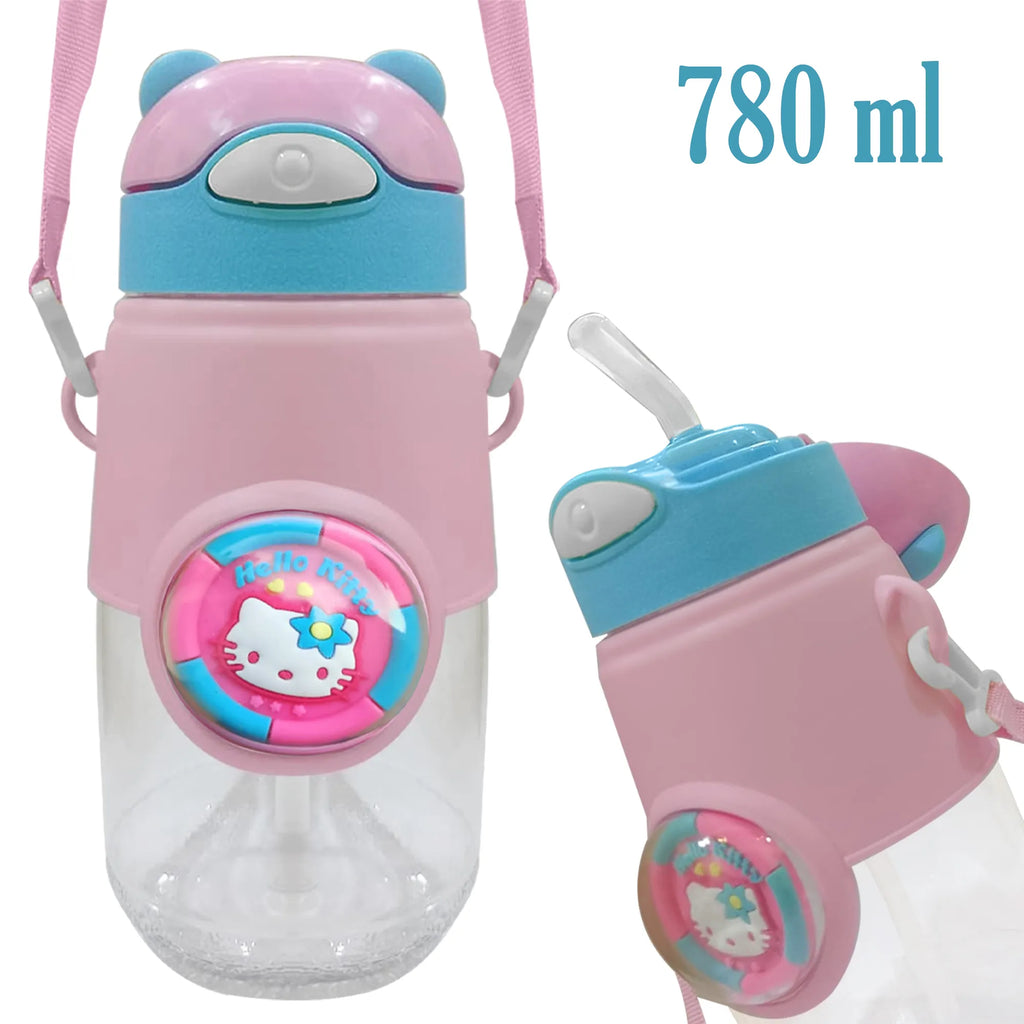 Fancy Style Mighty 3D Cartoon School Bottle – Kids Straw Water Bottle (Leakproof)