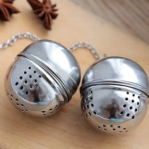 Pack of 2 Tea Ball Infuser – Stainless Steel Loose Tea Strainer | Reusable Tea Filter with Chain
