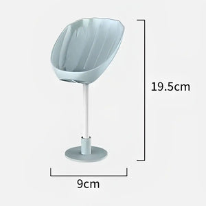 Pack of 2 360° Rotating Soap Holder with Drain – Wall Mounted Self Draining Soap Dish