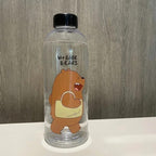 Panda Bear Transparent Water Bottle – Cute Straw Bottle (Leakproof & BPA Free)