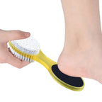 4-in-1 Foot Filer & Scrubber – Callus Remover, Dead Skin Cleaner & Pedicure Brush Tool