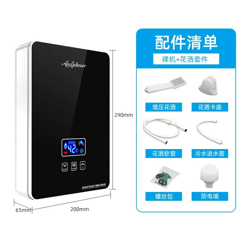 Instant Tankless Electric Water Heater – LCD Display | Energy Saving Instant Geyser for Home