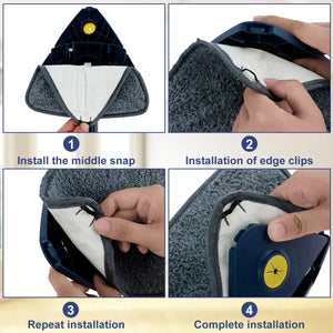 Triangle 360° Mop Refill Pad – Microfiber Replacement Head for Corner Mop
